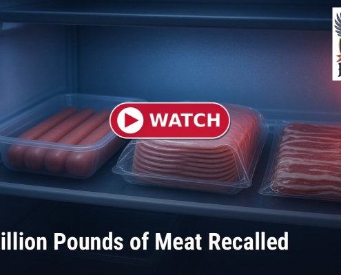 Fostoria News Meat packages in refrigerator after 1.5 million pounds recalled.